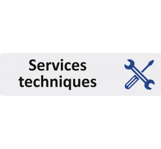 Plaque de porte économique " Services techniques "