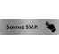 Plaque de porte économique " Sonnez svp "