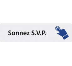 Plaque de porte économique " Sonnez svp "