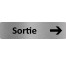 Plaque de porte économique " Sortie à droite "