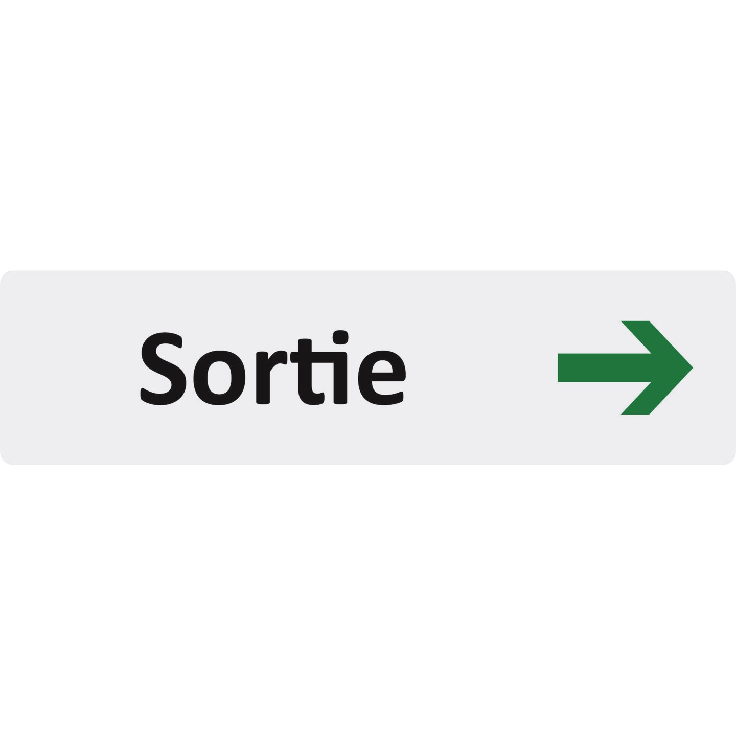 Plaque de porte économique " Sortie à droite "