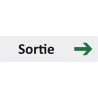 Plaque de porte économique " Sortie à droite "