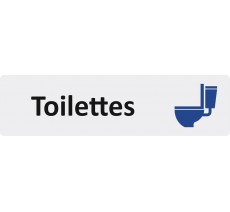 Plaque de porte standard en plexiglass " Toilettes "