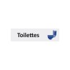 Plaque de porte économique " Toilettes "