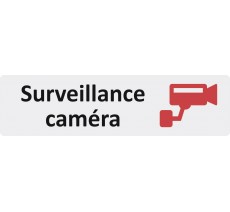 Plaque de porte standard en plexiglass " Surveillance caméra "