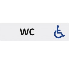 Plaque de porte standard en plexiglass " WC handicapé "