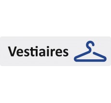 Plaque de porte standard en plexiglass " Vestiaires "