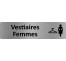 Plaque de porte économique " Vestiaires femmes "