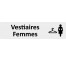 Plaque de porte économique " Vestiaires femmes "