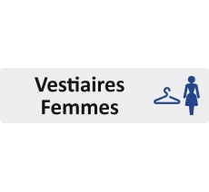 Plaque de porte standard en plexi " Vestiaires Femmes "