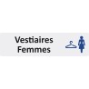 Plaque de porte économique " Vestiaires femmes "