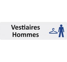 Plaque de porte standard en plexiglass " Vestiaires Hommes "
