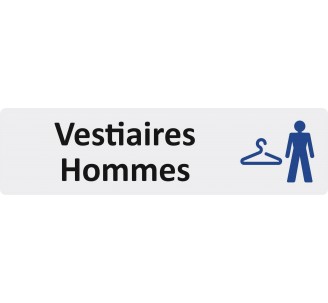 Plaque de porte économique " Vestiaires hommes "