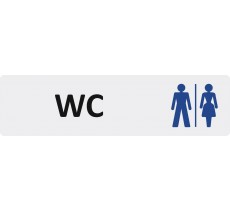 Plaque de porte standard en plexi " WC mixtes "