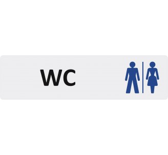 Plaque de porte économique " WC mixtes "