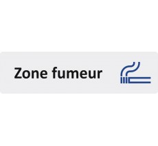 Plaque de porte standard en plexiglass " Zone fumeur "