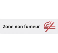 Plaque de porte standard en plexiglass " Zone non fumeur "