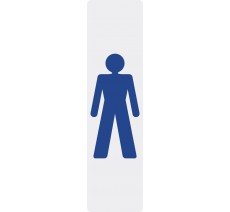 Plaque de porte standard en plexiglass " Logo homme " verticale
