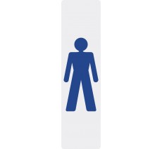 Plaque de porte standard en plexiglass " Logo homme " verticale