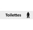 Plaque de porte économique " Toilettes hommes "