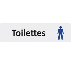 Plaque de porte standard en plexiglass " Toilettes hommes "