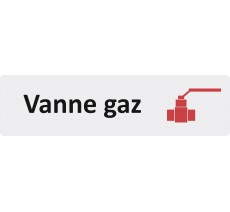 Plaque de porte standard en plexiglass " Vanne gaz "
