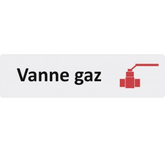 Plaque de porte économique " Vanne gaz "