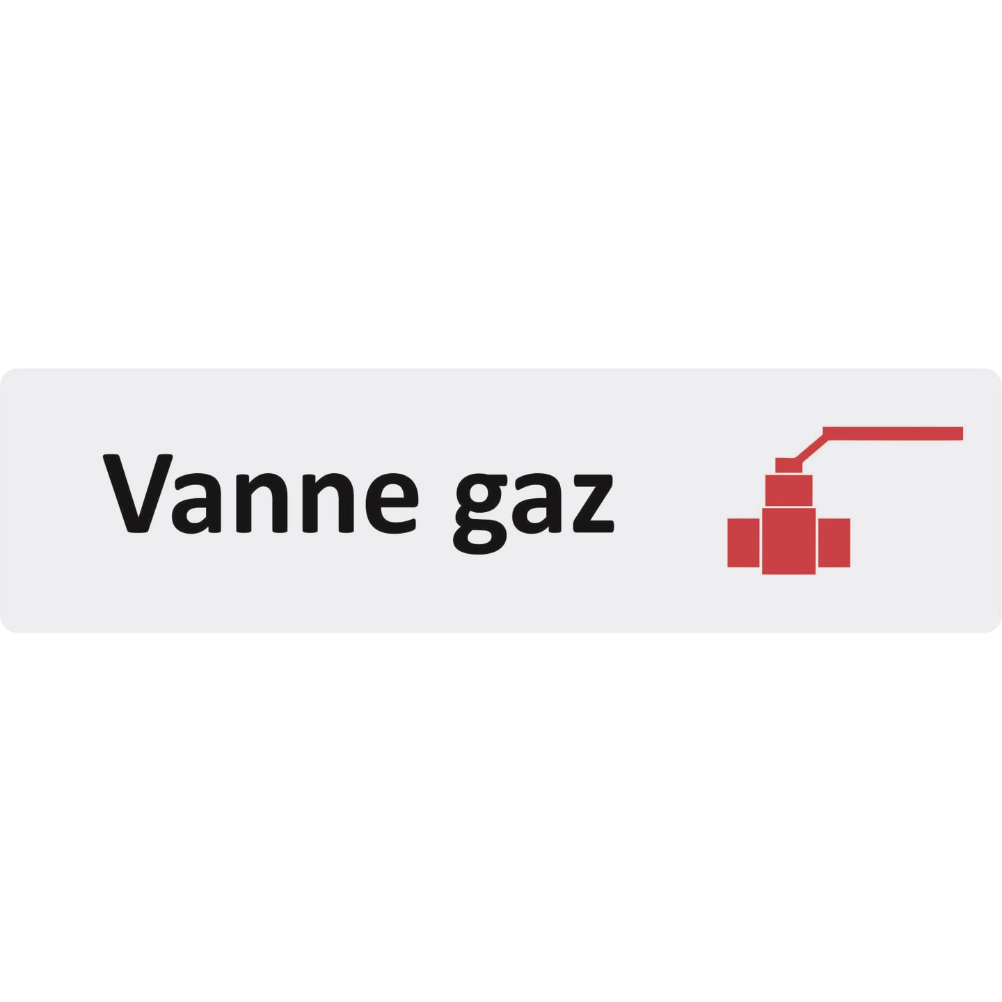 Plaque de porte économique " Vanne gaz "