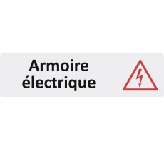 Plaque de porte standard en plexiglass " Armoire électrique "