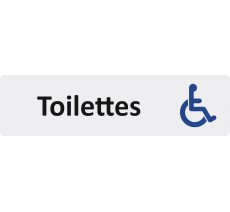 Plaque de porte standard en plexiglass " Toilettes handicapé "