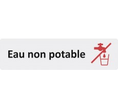 Plaque de porte standard en plexiglass " Eau non potable "