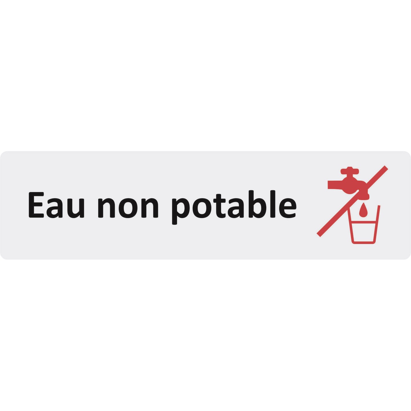 Plaque de porte économique " Eau non potable "