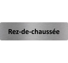 Plaque de porte standard en aluminium " Rez de chaussée "