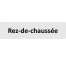 Plaque de porte économique " Rez de chaussée "