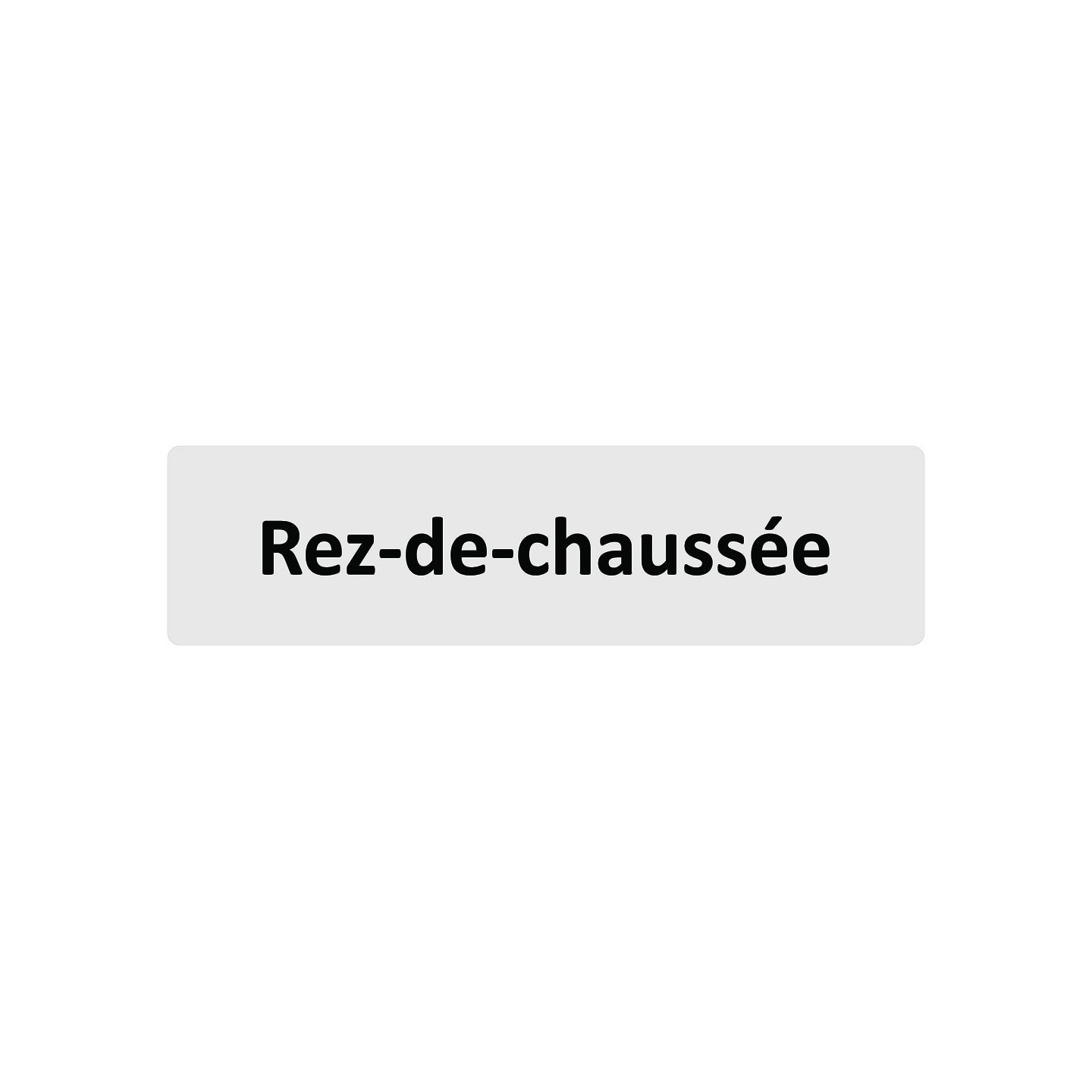 Plaque de porte économique " Rez de chaussée "