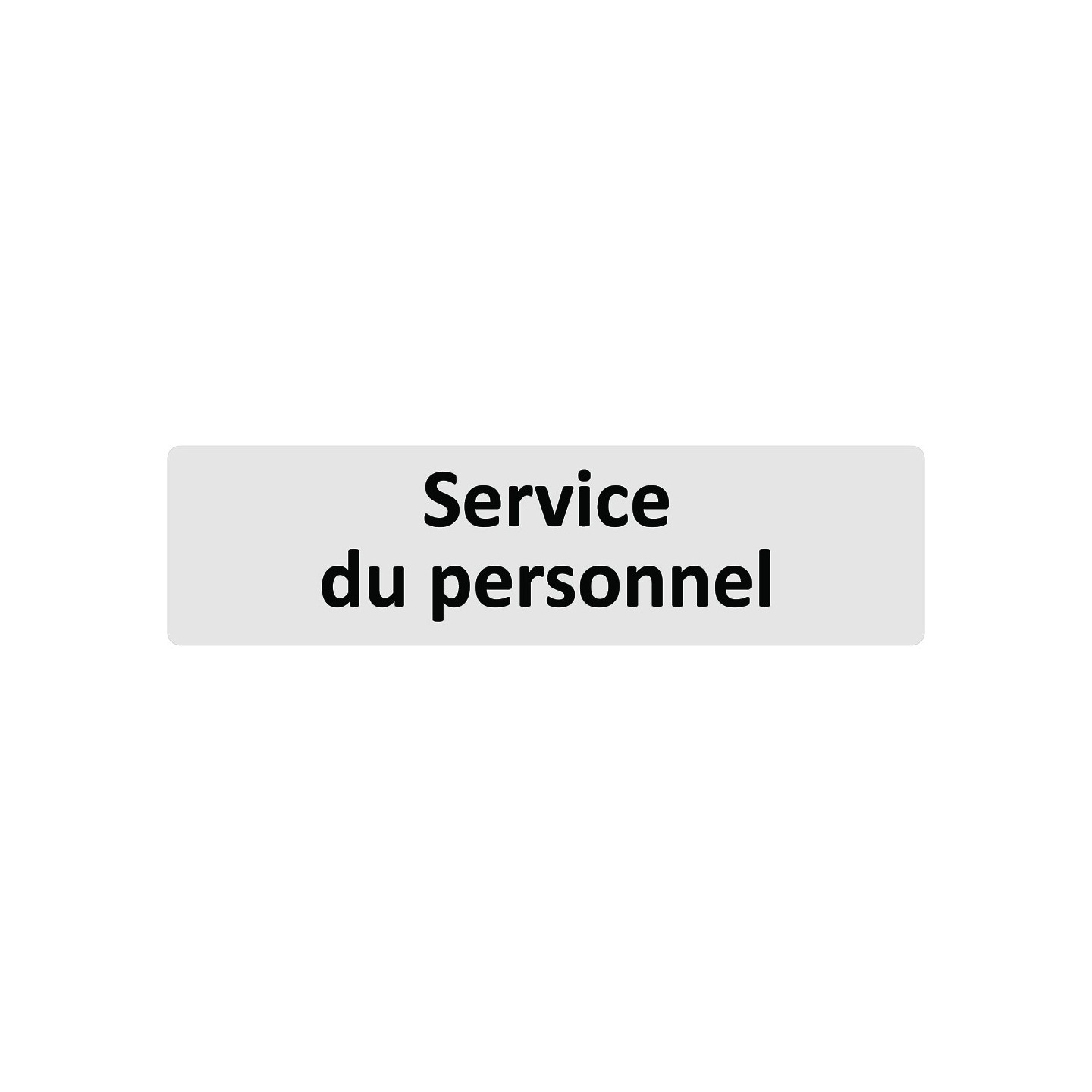 Plaque de porte économique " Service du personnel "