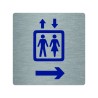 Pictogramme économique " Ascenseur à droite "