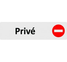Plaque de porte standard en plexiglass " Privé "