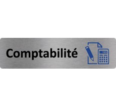 Plaque de porte standard en aluminium " Comptabilité "