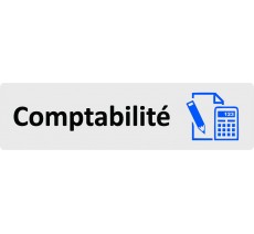 Plaque de porte standard en plexiglass " Comptabilité "
