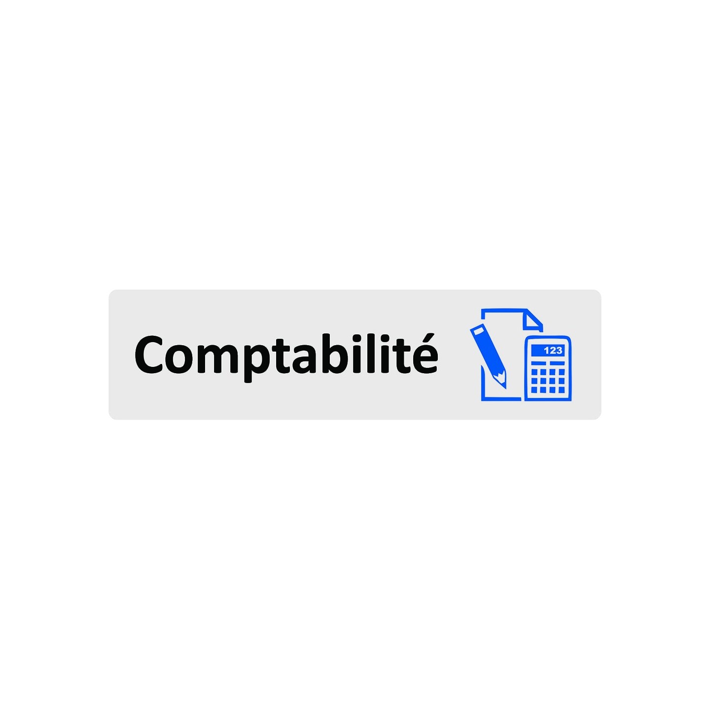 Plaque de porte économique " Comptabilité "