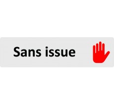 Plaque de porte standard en plexiglass " Sans issue "