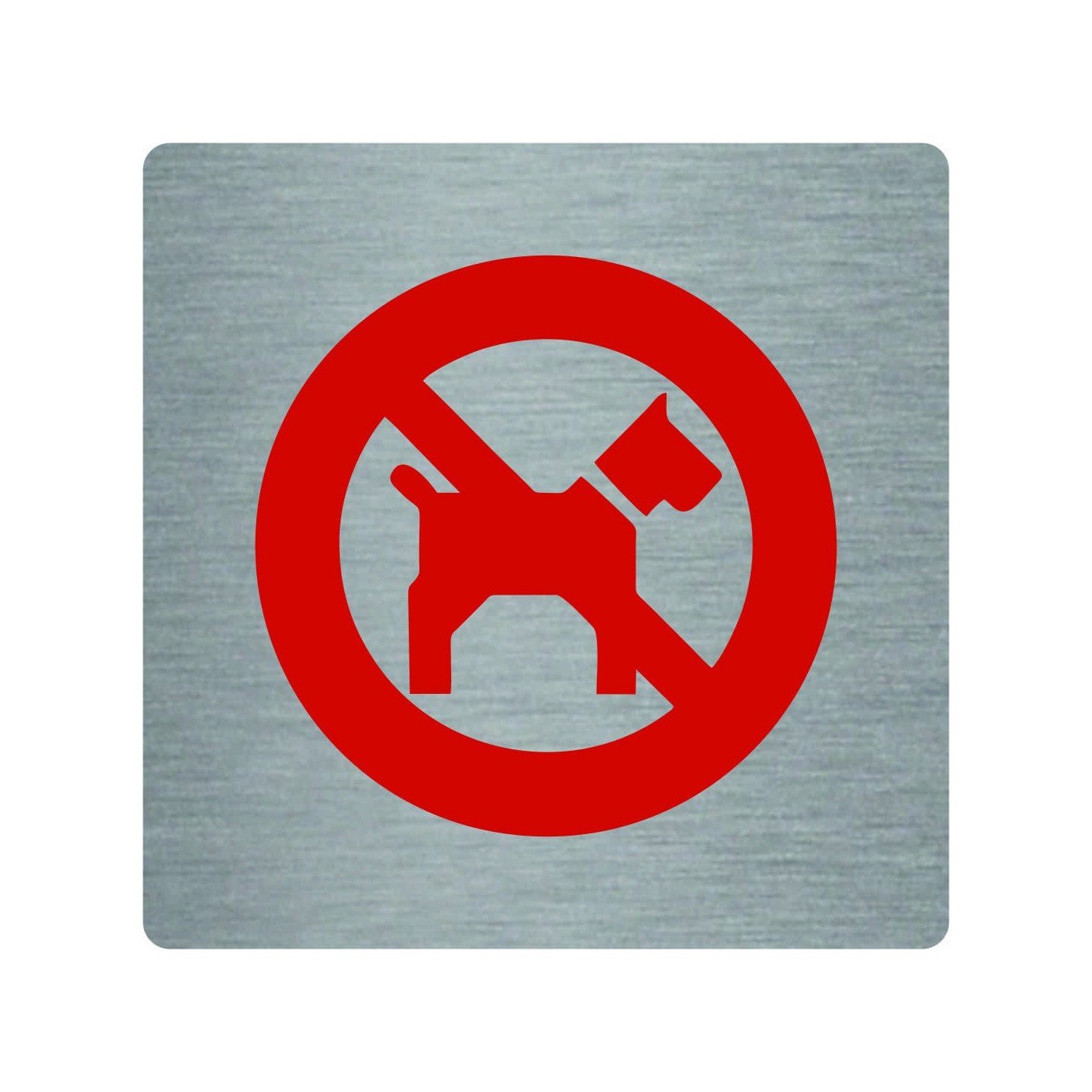 Pictogramme économique en alu " Chien interdit "