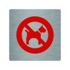 Pictogramme économique en alu " Chien interdit "