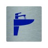 Pictogramme économique en alu " Lavabo "