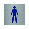 Pictogramme économique en alu " Toilettes homme "