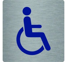 Pictogramme économique en alu " Toilettes handicapé "