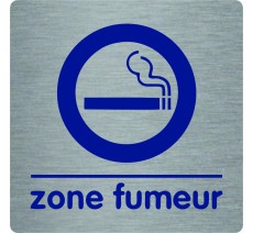 Pictogramme économique en alu " Zone fumeur "