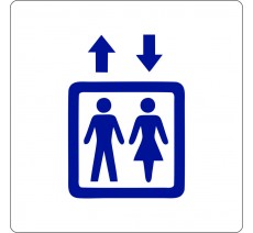 Pictogramme économique en plexi " Ascenseur "