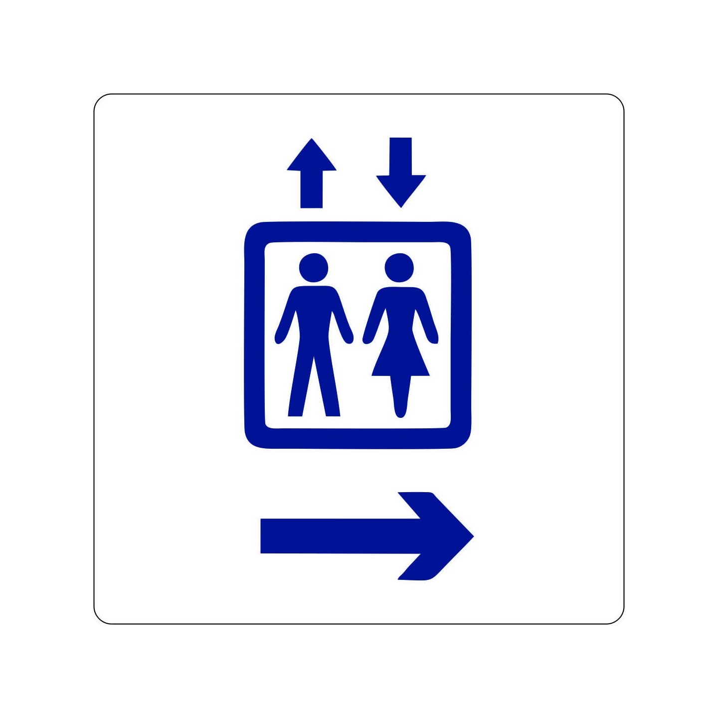Pictogramme économique " Ascenseur à droite "